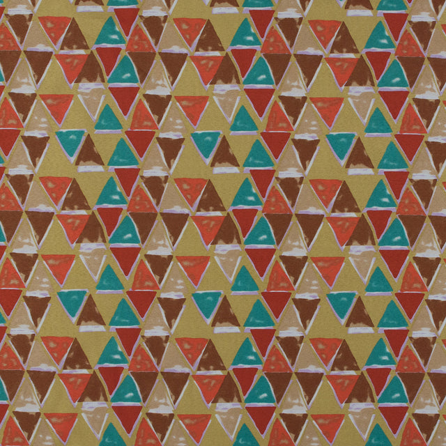 Jade, Ochre and Tangerine Geometric Printed Mikado