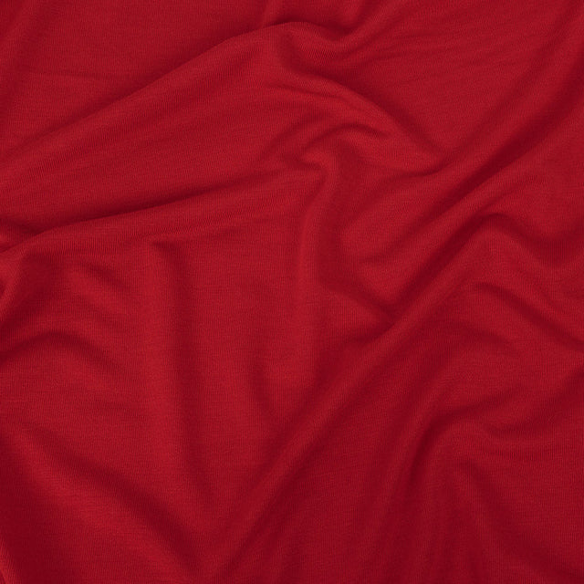 Red Solid Cupro Jersey