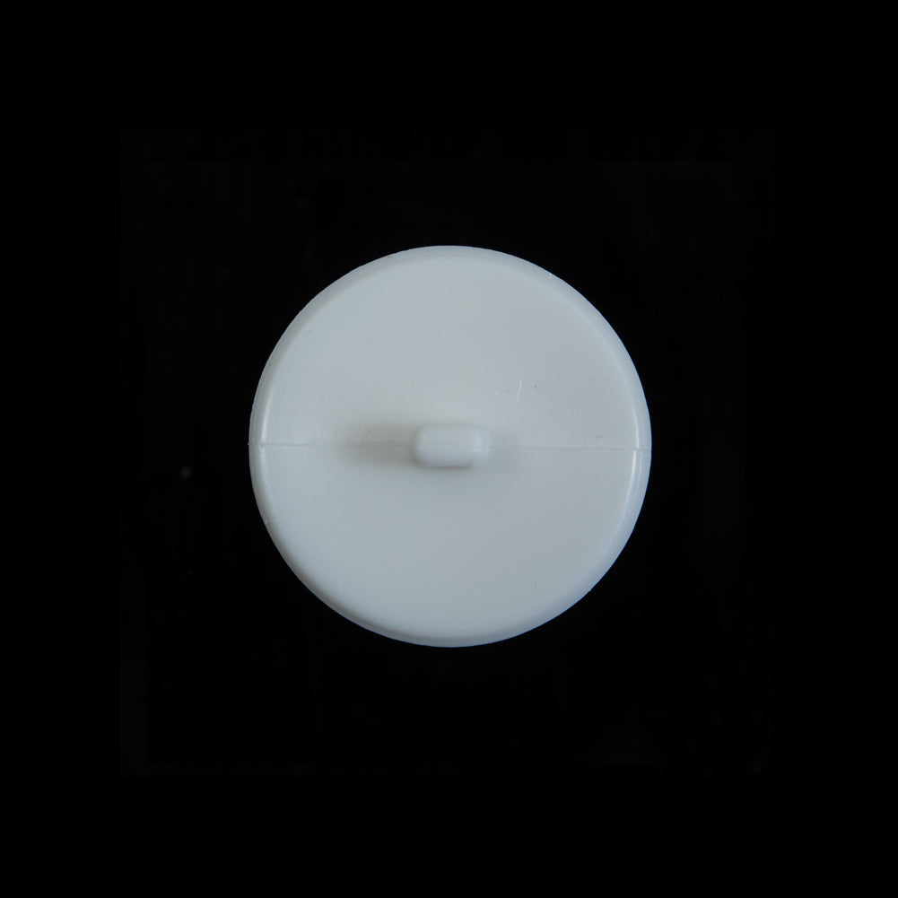 Italian White Beveled Shank Back Button - 30L/19mm