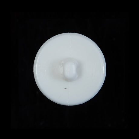 Italian White Beveled Shank Back Button - 36L/23mm