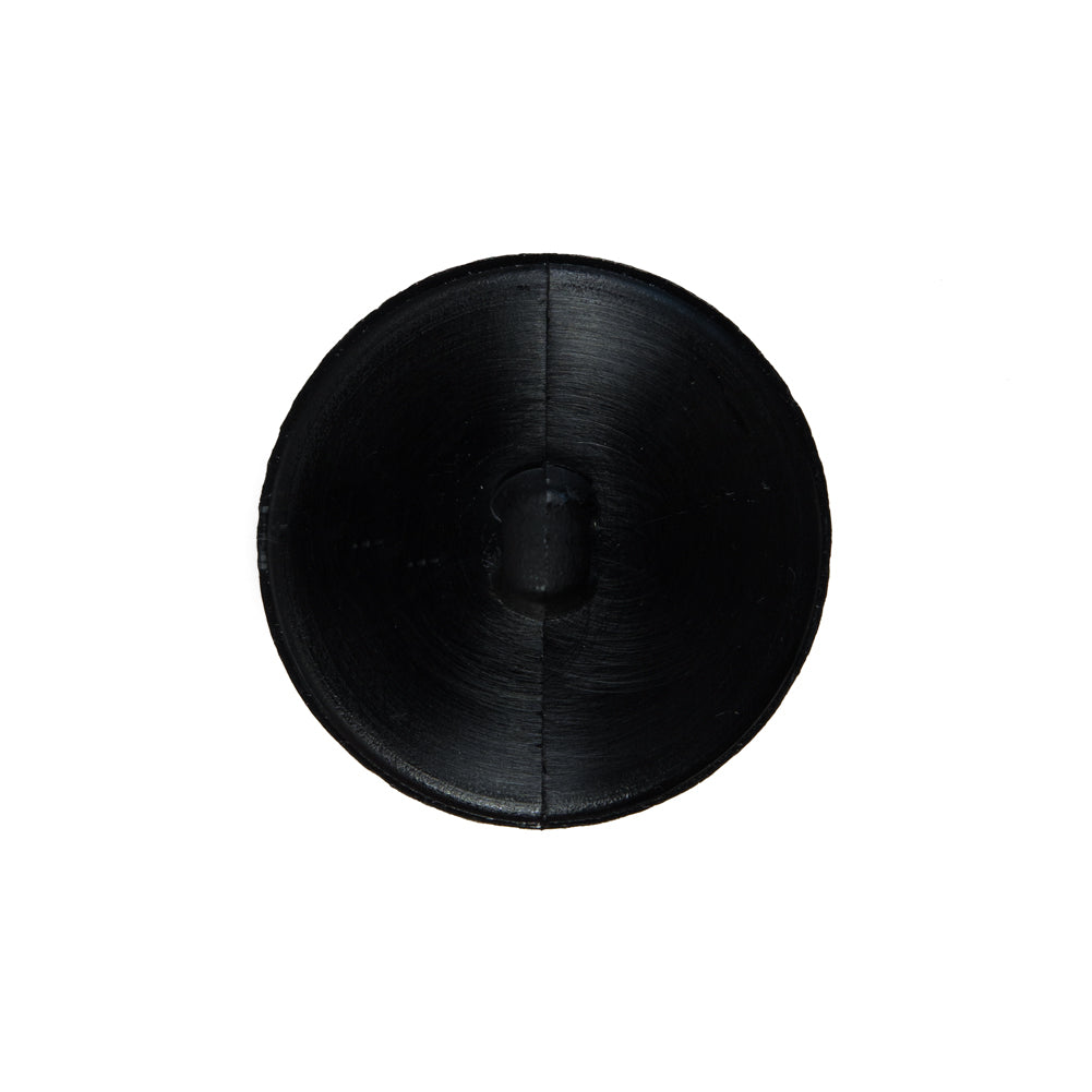 Italian Black Beveled Shank Back Button - 36L/23mm