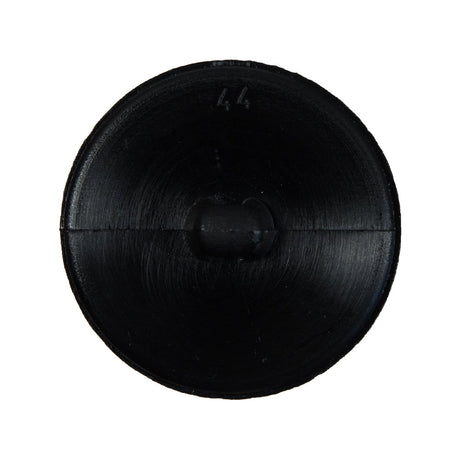 Italian Black Beveled Shank Back Button - 44L/28mm