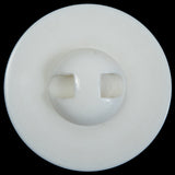 White Domed Plastic Self Shank Button - 70L/44.5mm