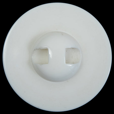 White Domed Plastic Self Shank Button - 70L/44.5mm