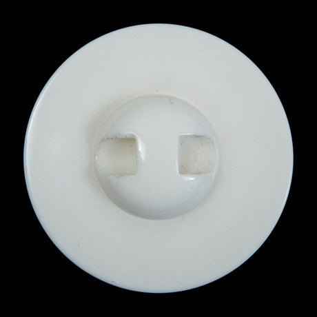 White Domed Plastic Self Shank Button - 60L/38mm