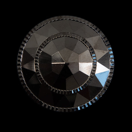 Italian Gunmetal Beveled Shank Back Button - 44L/28mm