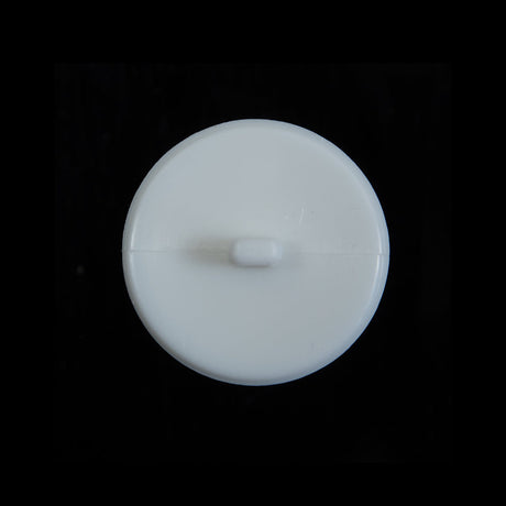 Italian White Beveled Shank Back Button - 36L/23mm