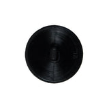 Italian Black Beveled Shank Back Button - 36L/23mm
