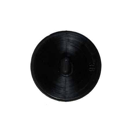 Italian Black Beveled Shank Back Button - 36L/23mm