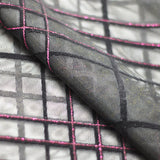 Plaid Foil Mesh Polyester Spandex Fabric - Fuchsia/Black, Silver/Black, Gold/Black, Plaid Hologram, 58/60" Width (1 Yard)