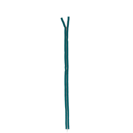 Jade and Silver Metal Two-Way Zipper - 36"