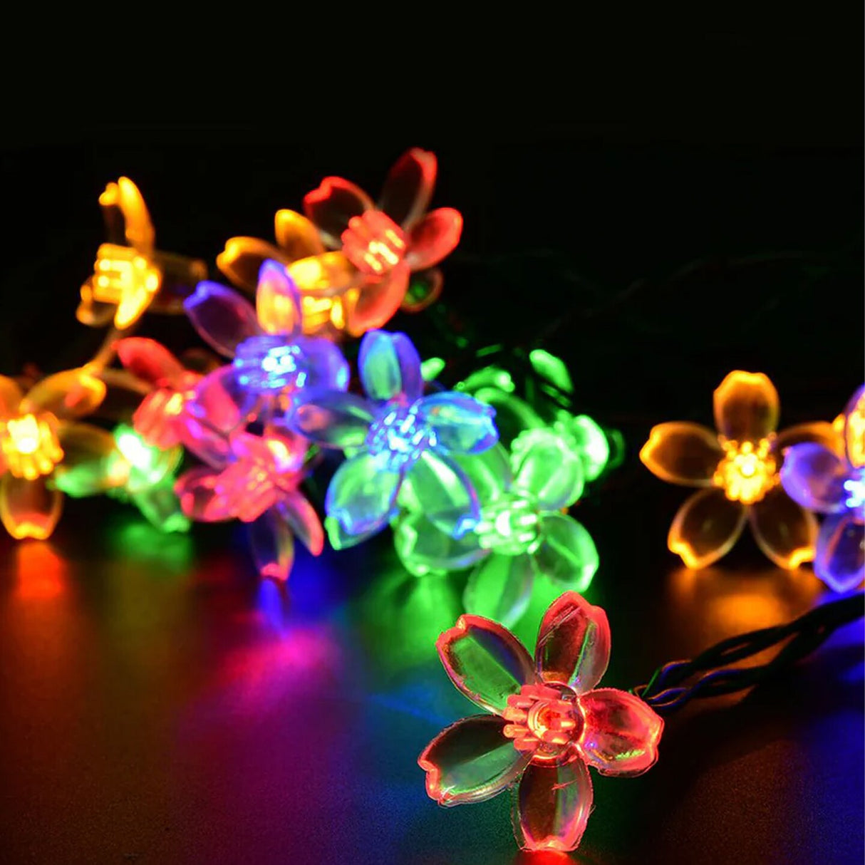 50 LED Solar Power Cherry Blossom String Light