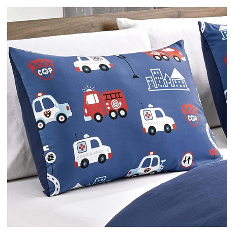 Kids Fire Truck 4 Pieces Comforter Set