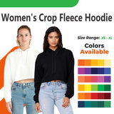 BELLA + CANVAS® Women's Crop Fleece Hoodie Sweatshirt