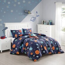 Multi Color Galaxy Universe 3 Piece Comforter Set