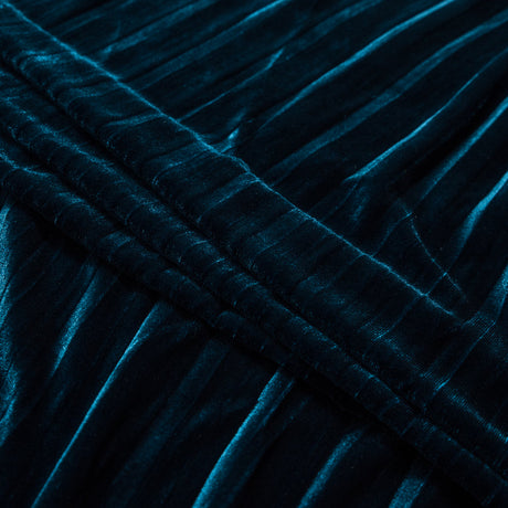 Pleated Velour - Pacific Blue - Tver Collection