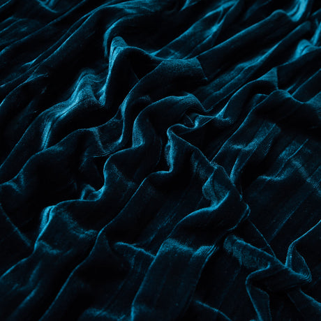 Pleated Velour - Pacific Blue - Tver Collection