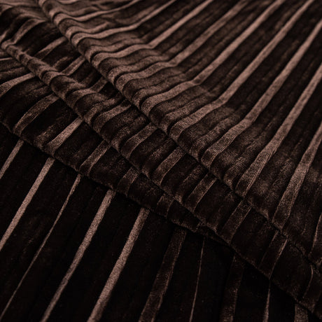 Pleated Velour - Chocolate Brown - Tver Collection