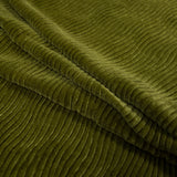Wavy Crinkled Velour - Woodbine Green - Yvonne Collection