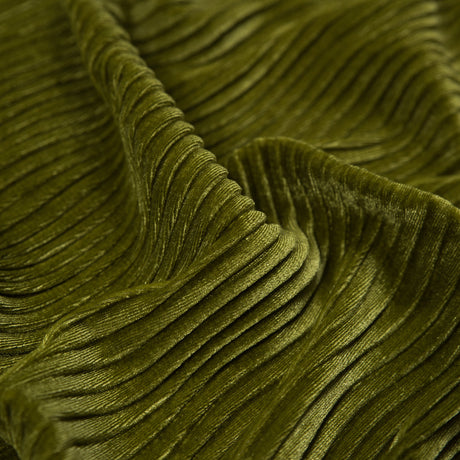 Wavy Crinkled Velour - Woodbine Green - Yvonne Collection