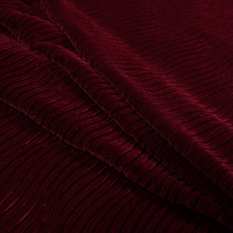 Wavy Crinkled Velour - Ski Patrol Red - Yvonne Collection
