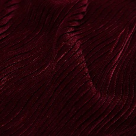 Wavy Crinkled Velour - Ski Patrol Red - Yvonne Collection