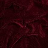 Wavy Crinkled Velour - Ski Patrol Red - Yvonne Collection