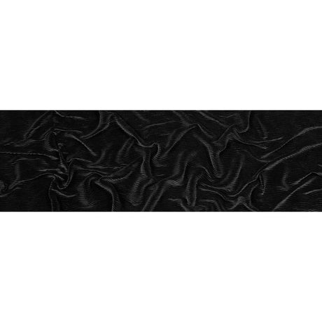 Wavy Crinkled Velour - Black - Yvonne Collection