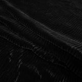 Wavy Crinkled Velour - Black - Yvonne Collection
