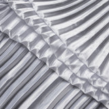 Pleated Stretch Satin - White - Andreas Collection