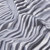 Pleated Stretch Satin - White - Andreas Collection