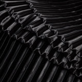 Pleated Stretch Satin - Black - Andreas Collection