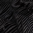 Pleated Stretch Satin - Black - Andreas Collection