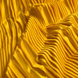 Pleated Stretch Satin - Gamboge - Andreas Collection