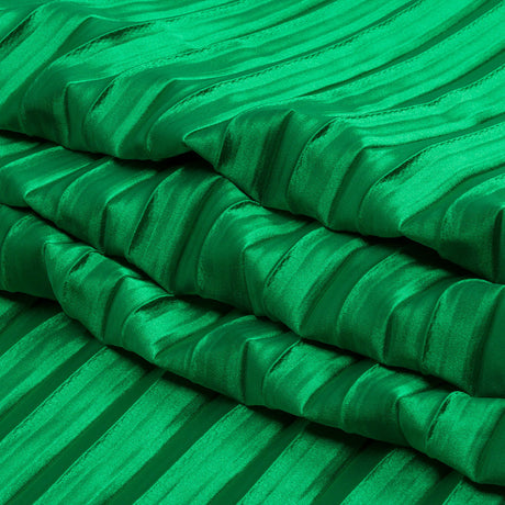 Pleated Stretch Satin - Kelly Green - Andreas Collection