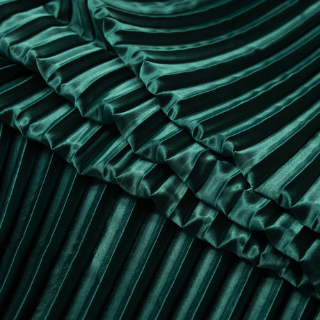 Pleated Stretch Satin - Emerald Green - Andreas Collection
