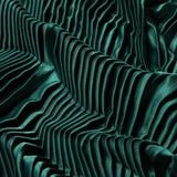 Pleated Stretch Satin - Emerald Green - Andreas Collection
