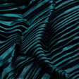 Pleated Stretch Satin - Teal - Andreas Collection