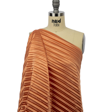 Pleated Stretch Satin - Creamsicle - Andreas Collection