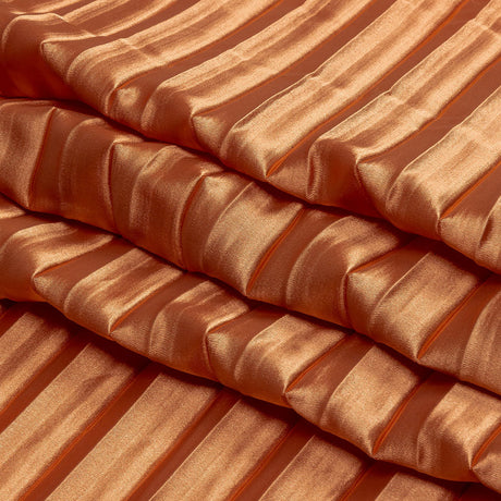 Pleated Stretch Satin - Creamsicle - Andreas Collection