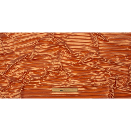 Pleated Stretch Satin - Creamsicle - Andreas Collection