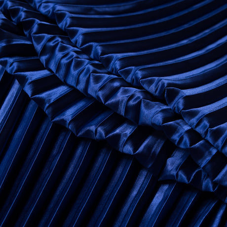 Pleated Stretch Satin - Royal Blue - Andreas Collection