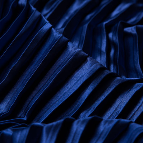 Pleated Stretch Satin - Royal Blue - Andreas Collection