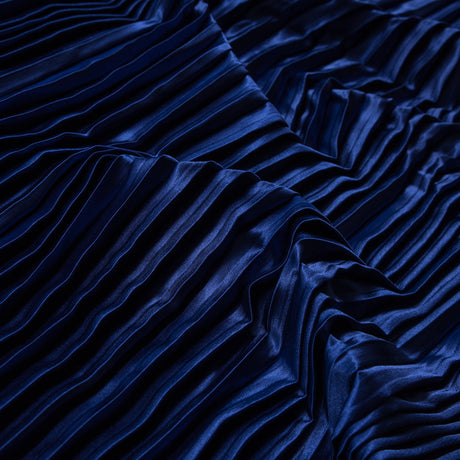 Pleated Stretch Satin - Royal Blue - Andreas Collection
