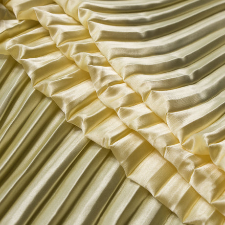 Pleated Stretch Satin - Mellow Yellow - Andreas Collection