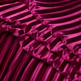 Pleated Stretch Satin - Raspberry Sorbet - Andreas Collection