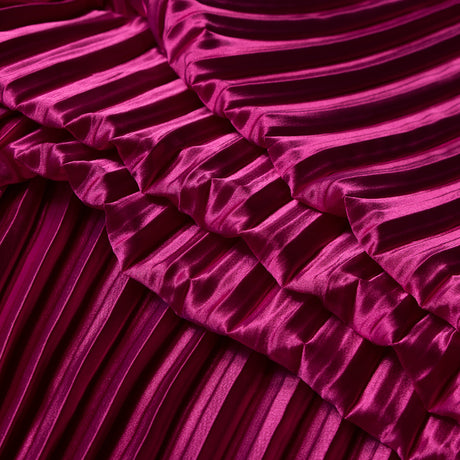 Pleated Stretch Satin - Raspberry Sorbet - Andreas Collection