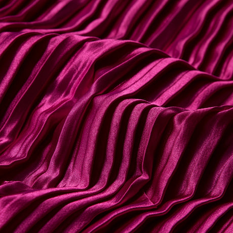 Pleated Stretch Satin - Raspberry Sorbet - Andreas Collection