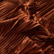 Pleated Stretch Satin - Burnt Orange - Andreas Collection