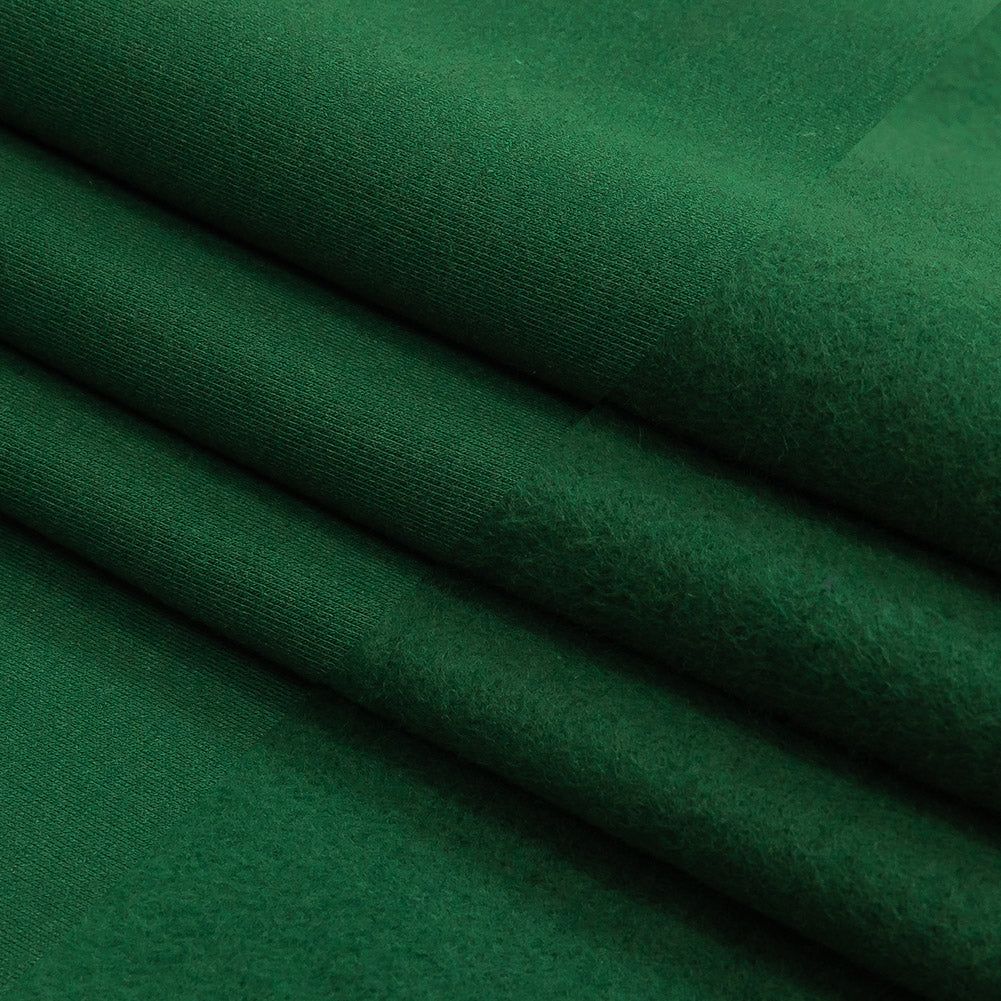 Fleece-Backed Stretch Cotton Knit - Forest Green - Cecil Collection